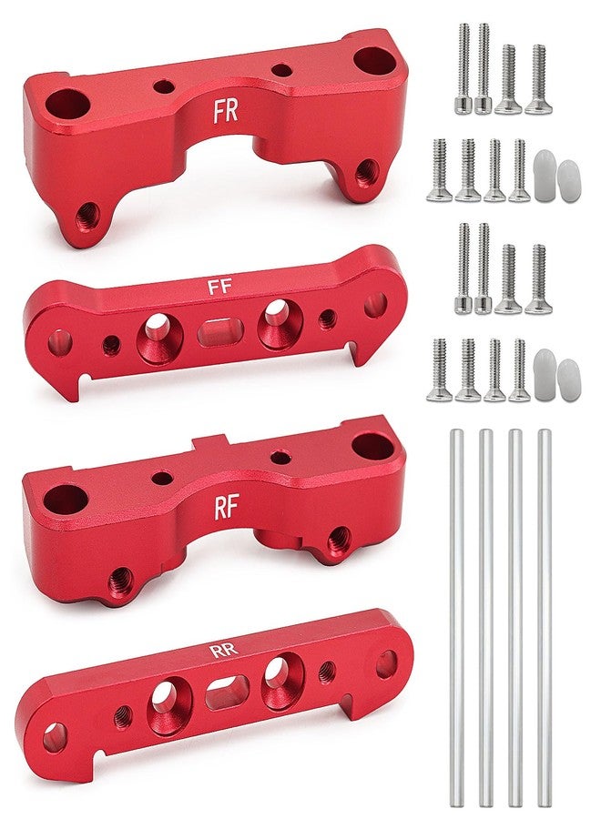 POLANTA 4Pcs Aluminum Alloy Suspension Hanger Lower Arm Mount Set Front Rear for 1/5 Arrma Kraton 8S Outcast 8S Upgrade Parts,Replace ARA330556ARA330594 ARA330588 ARA330557 - Image 3